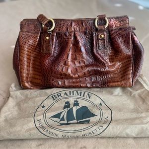 Beautiful Brahmin Pecan Handbag 11 x15 x 5